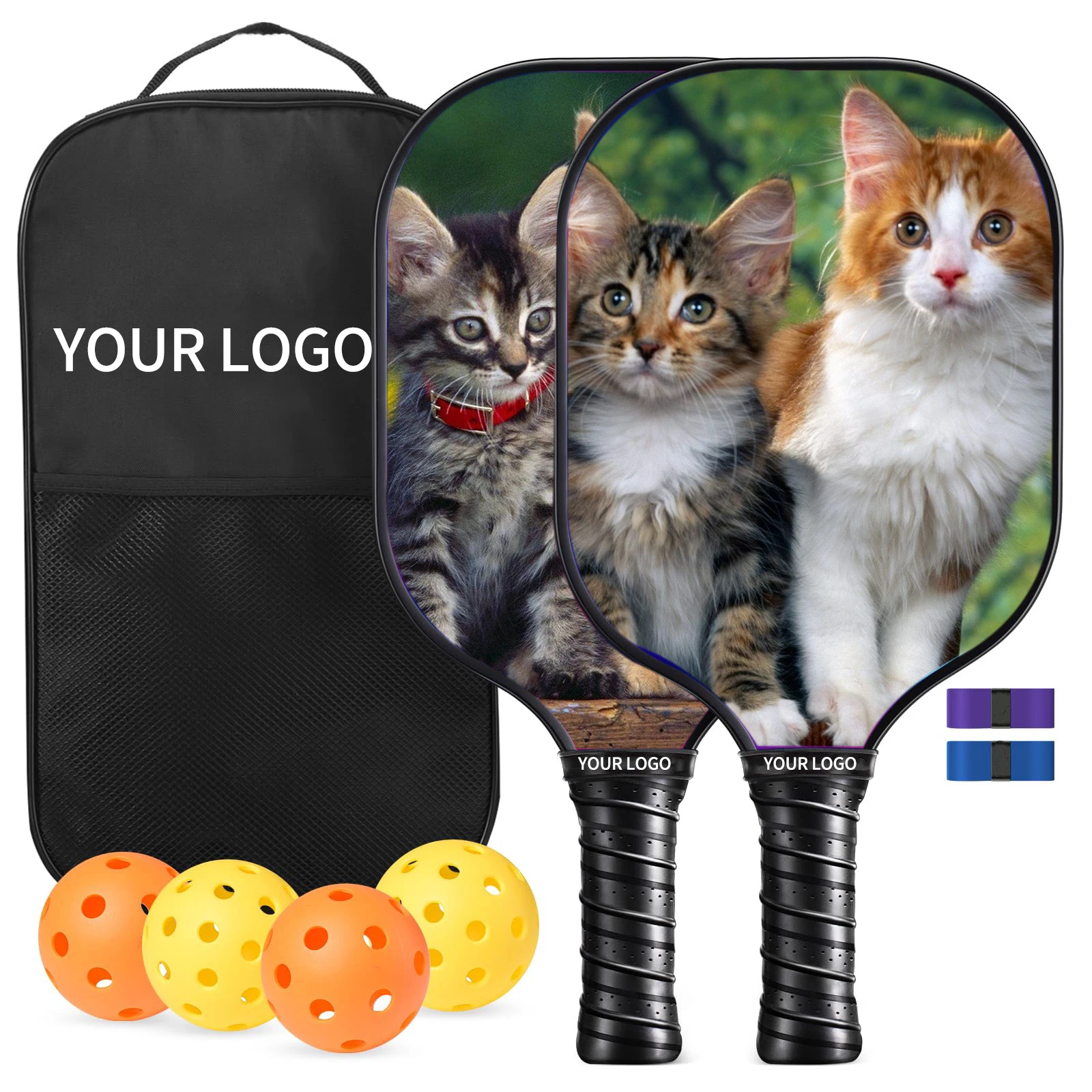 Best Selling Custom 2024 Fiber Glass Surface Oem Fiberglass Customize Logo Pickleball Paddle Pickleball racket