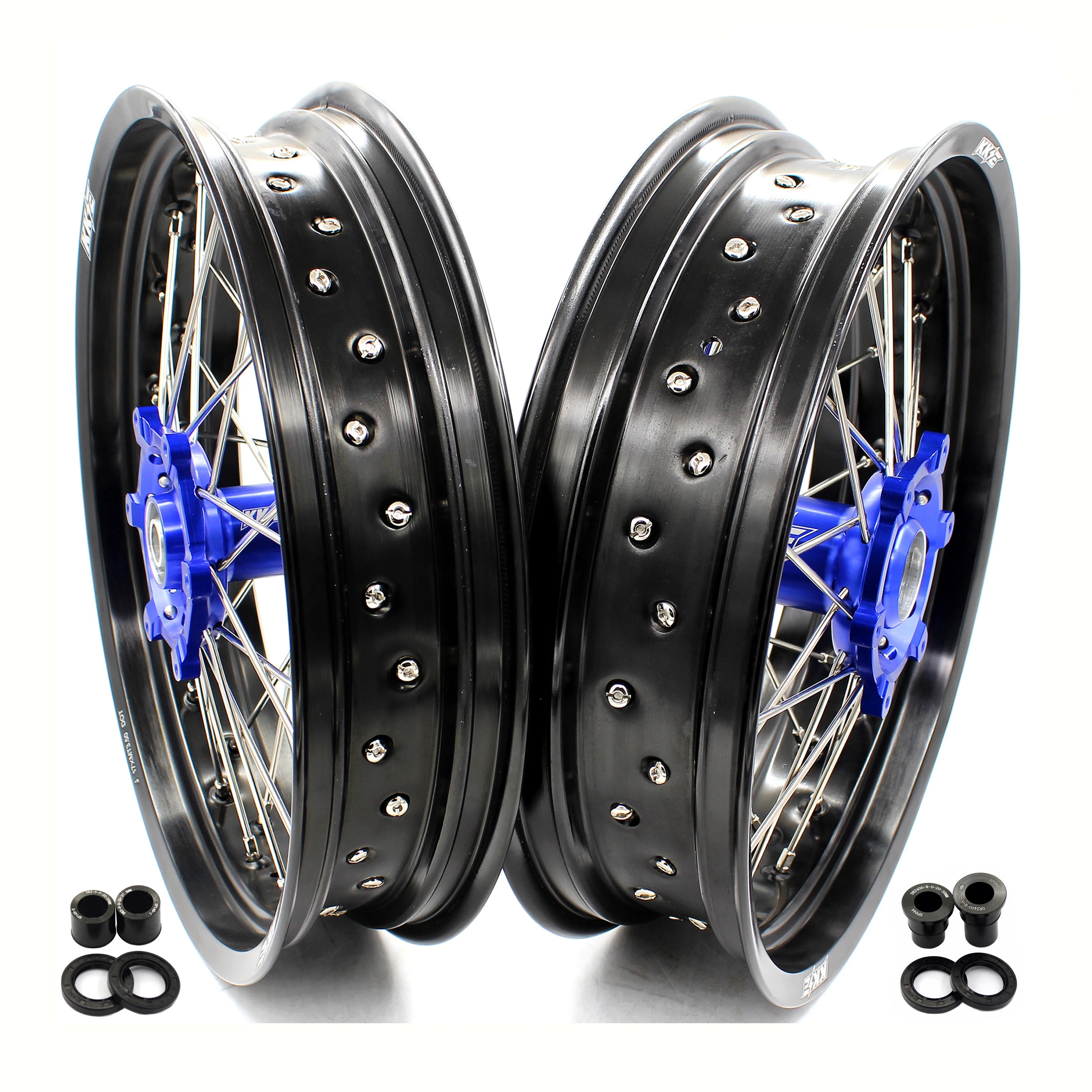 
KKE 3.5/4.5 Cush Drive Wheel Fit for SUZUKI DRZ400 2000-2004 DRZ400E DRZ400S DRZ400SM CNC Supermoto Blue Hub 