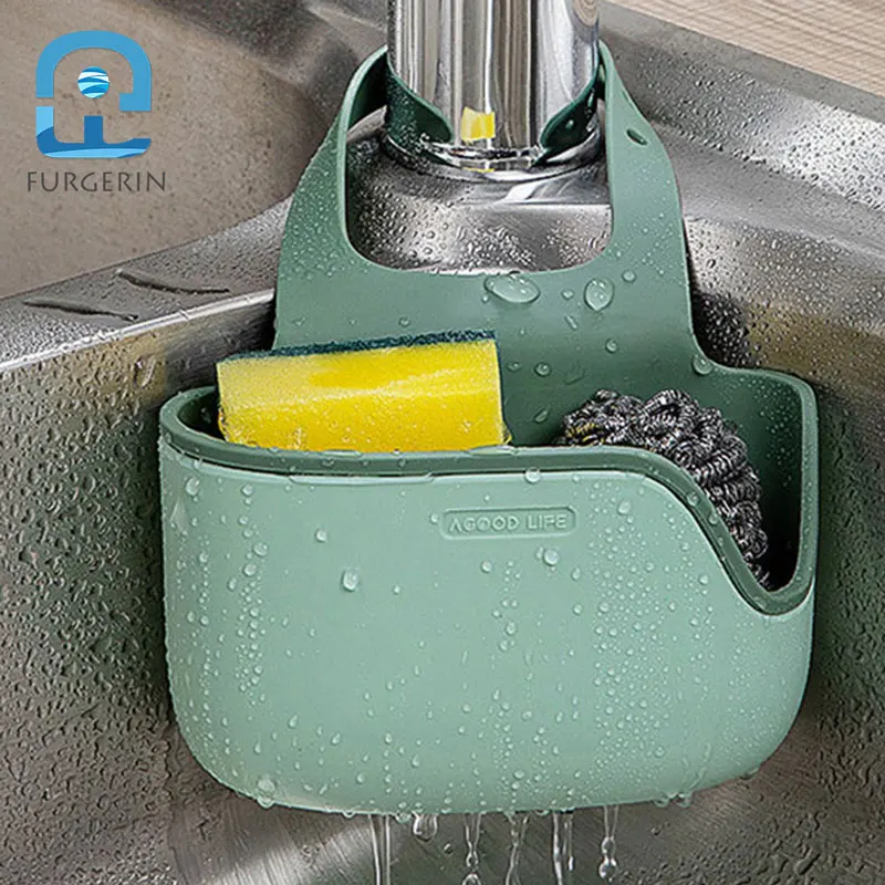 Kitchen Gadgets Kitchen Accessories Utensils Organizer Adjustable Snap Sink Soap Sponge Holder Hanging Drain Basket