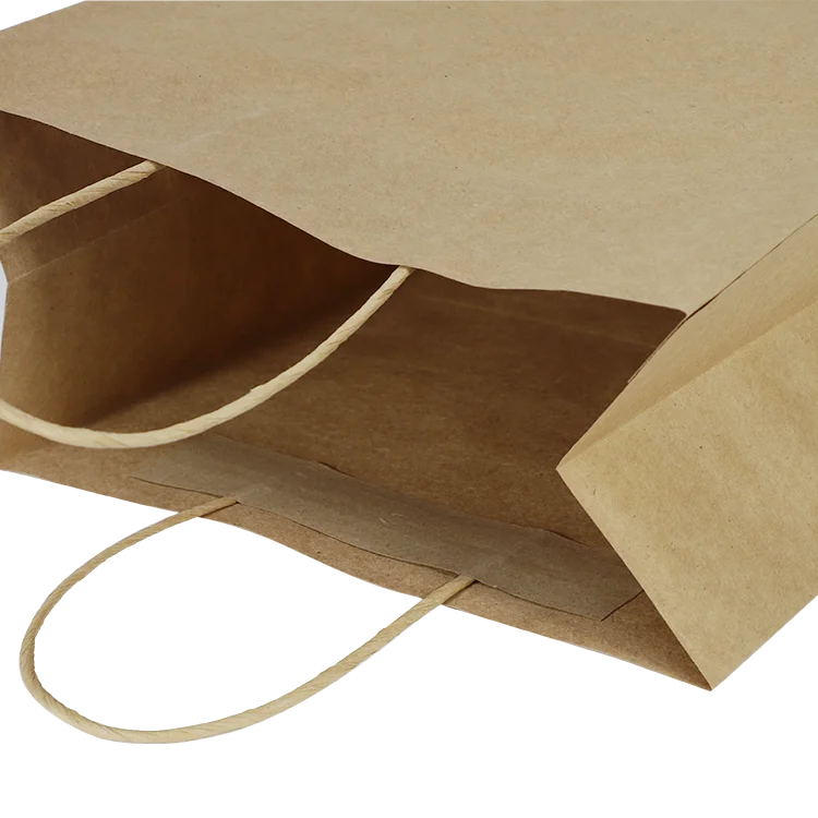 hot seller eco-friendly flat handle brown wholesales manufacturer kraft paper bag