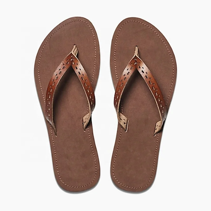 Lady Pu Leather Upper EVA Sole Slipper Women Flip Flop