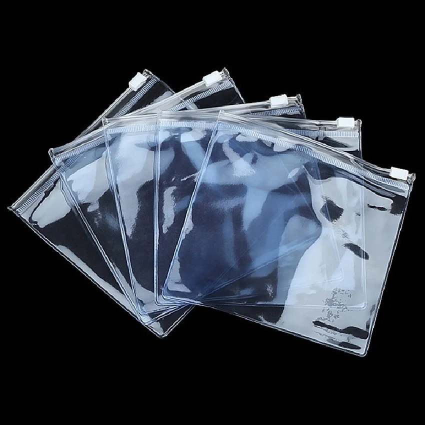 Custom LOGO clear plastic jewelry pouch vinyl zipper pvc jewelry package bags
