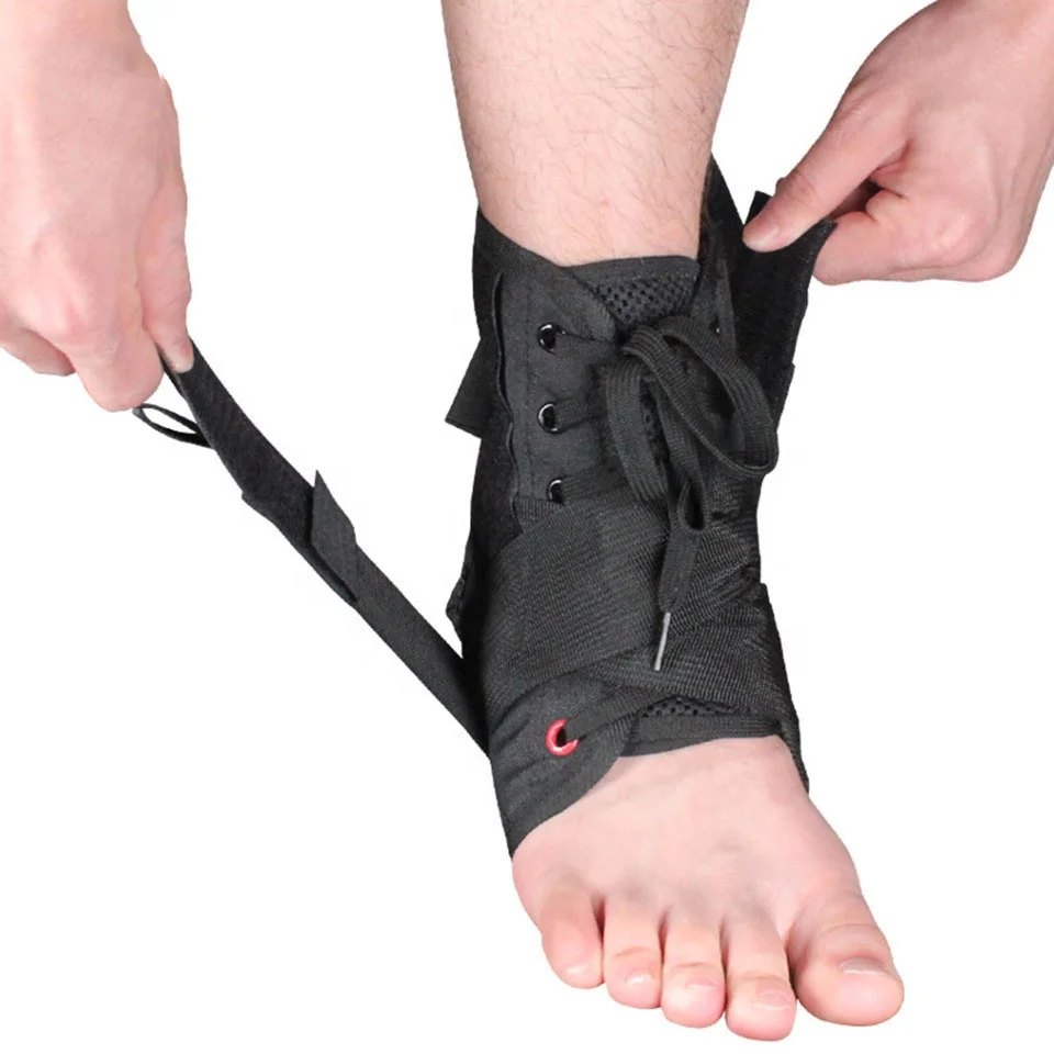 Adjustable Lace Up Ankle Foot Orthosis Brace For Sports