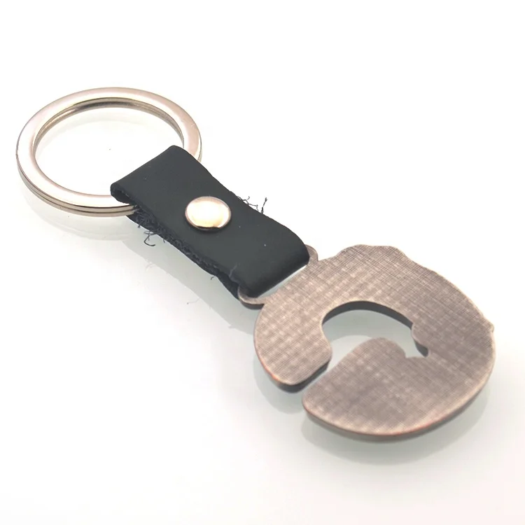 Antique Plating Metal and Leather Greece Flag Souvenirs  gift Keychain