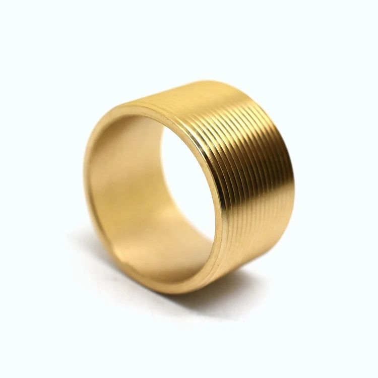 JIYAN Copper Cnc Machining Customized High Quality Brass Precision Threaded Bushing Fastener Brass Cnc Turning Mechanical Parts