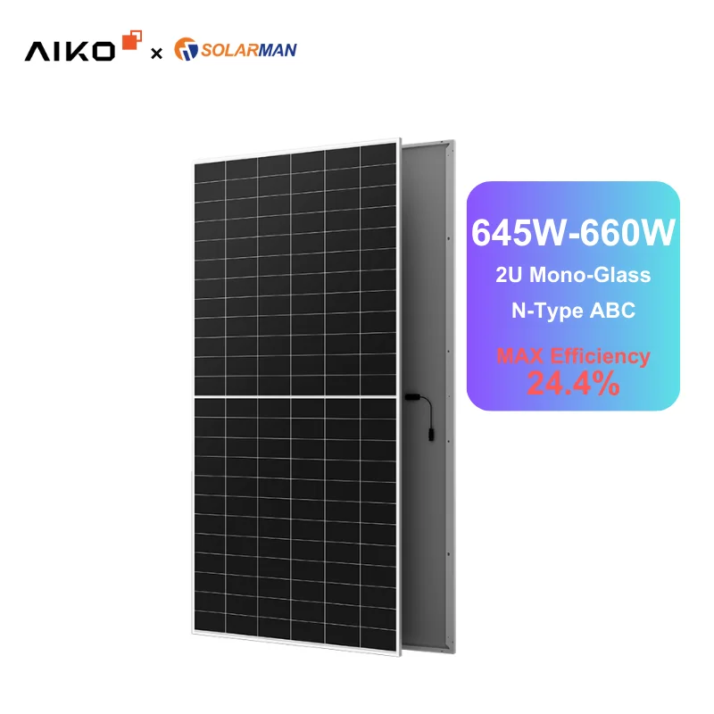AIKO COMET 2U Mono-Glass 645W-660W Solar Panels High-Efficiency Panels for Whole House Use