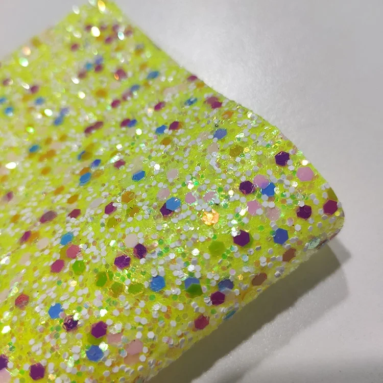 Christmas Decoration vinyl shiny metallic colorful sparkling faux grade 3 chunky glitter leather fabric