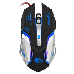 S100 gaming mouse with 7 bright colors LED backlit and ergonomics design for comfortable touch, long-term use without fatigue
