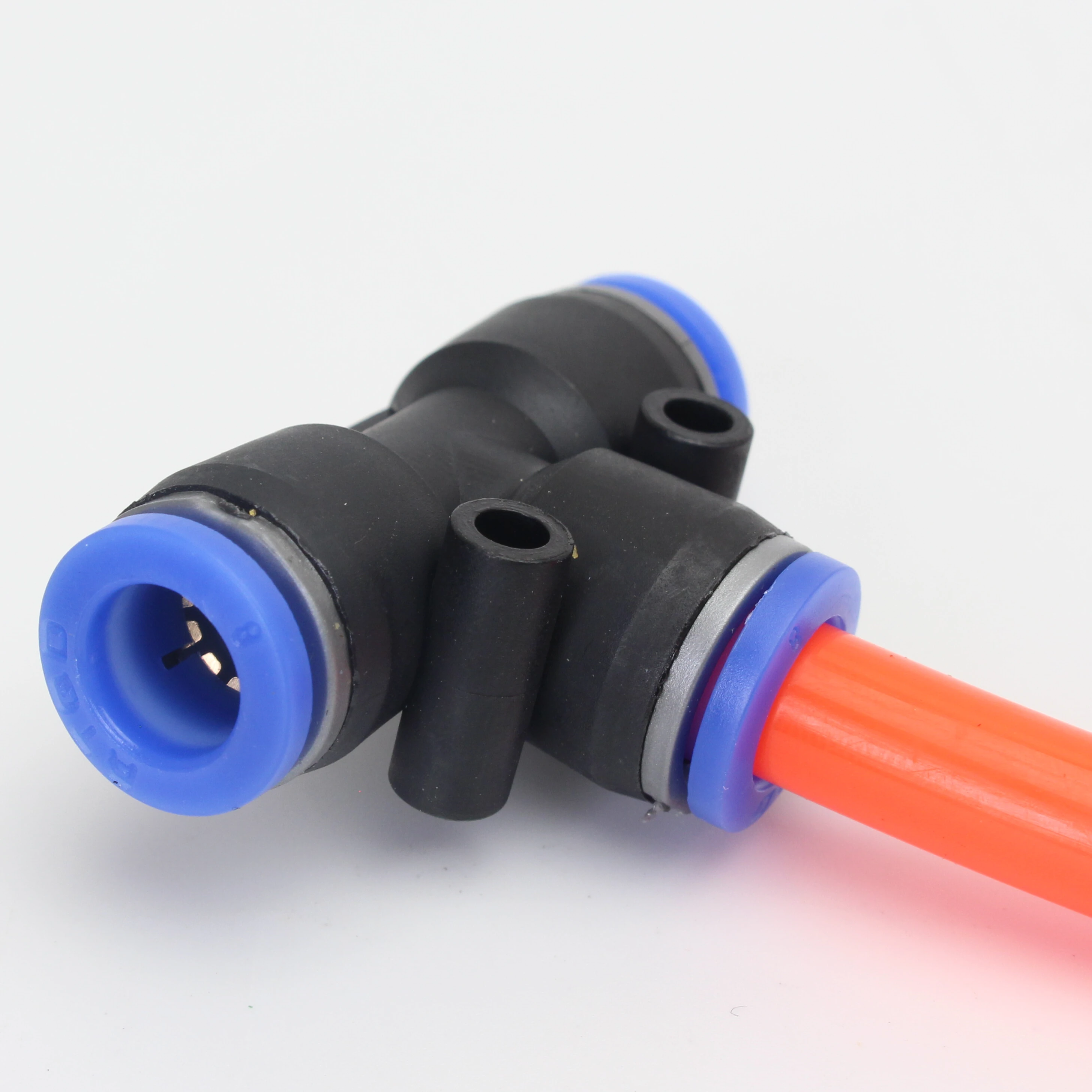 Pneumatic 3 way hose connector T Sharp Quick Connectors PE Series Pneumatic Fittings Air Hose Connectors