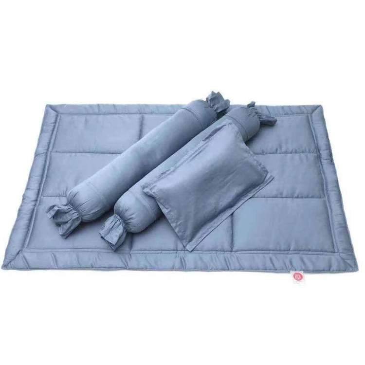 bamboo baby hole pillow set fitted Quilts crib sheet Sleep Bed Covers 3 Piece Baby Bedding