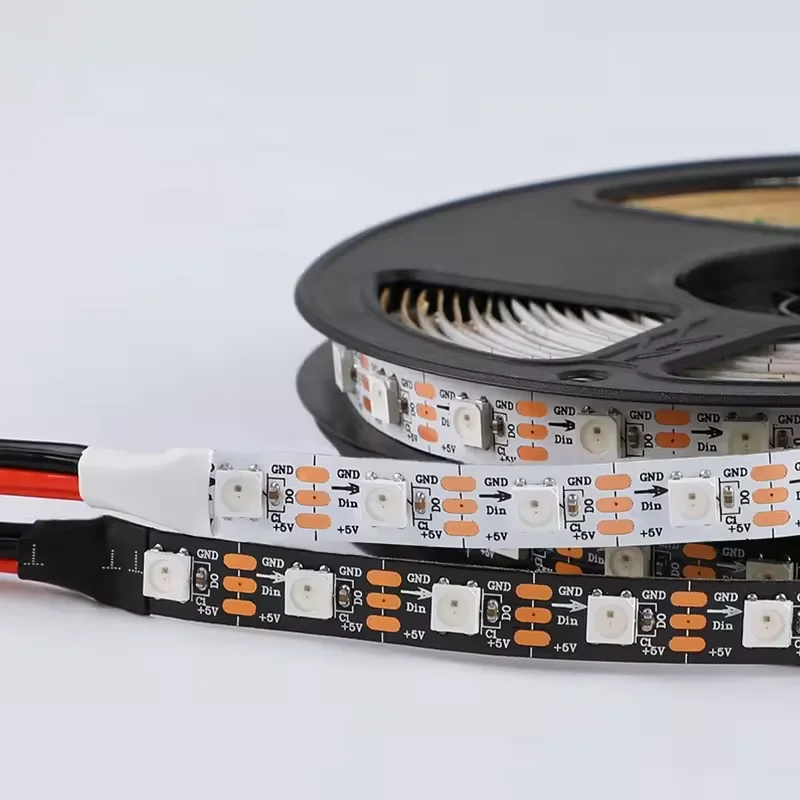 Individually Addressable tira ws2812b 5m 5050 smd 60led m 5V 144 Smart Programmable Address ws2812 2812b Pixel RGB Led Strip