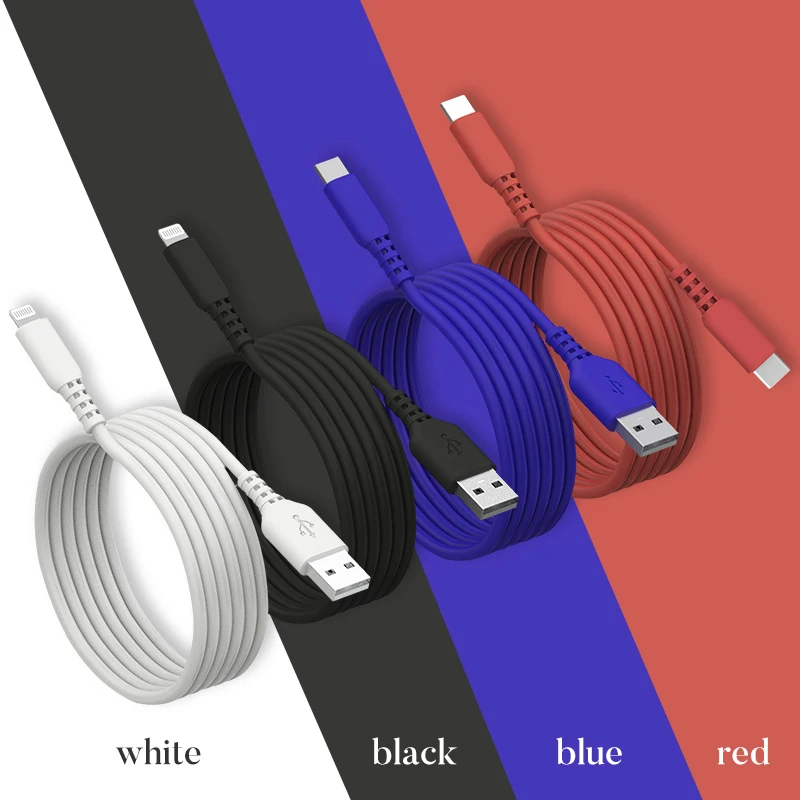 New Products Silicon Data Cables Type C To Type C PD Fast Charging USB Cable