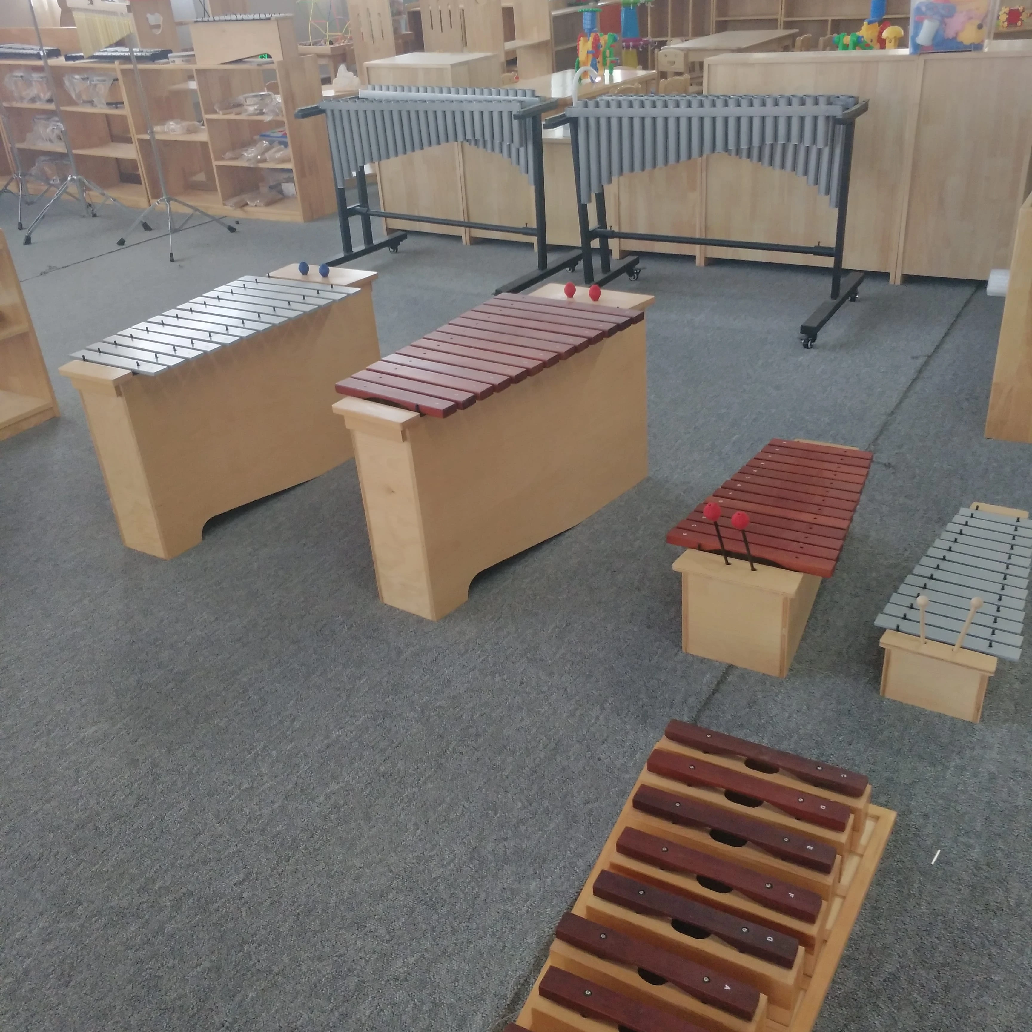 Orff Music Wooden Teaching Equipment Popular Musical Instruments Equipment For Kindergarten