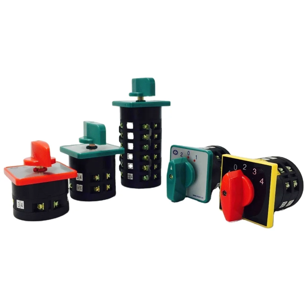 5A 380V Rotary Cam Switch 0-6 Position 1-8 Poles Main Universal Changeover Switches Control Motor LW6 Series Silver Contact