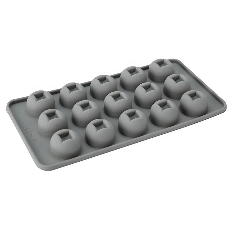 15 Cativies Copper Cash Shape Silicone Chocochip Chocolate Wafer Mould Ice Cube Tray