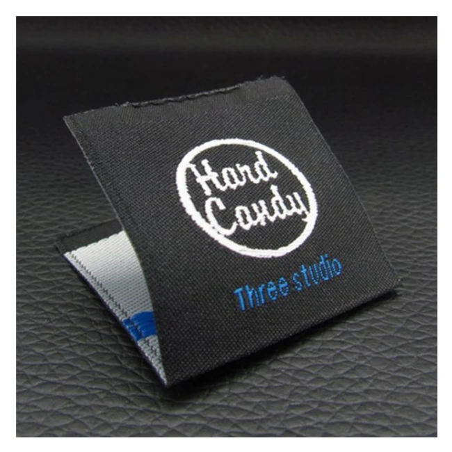 High Quality Centerfold Ironing Cloth Customized Black Satin Damask Cheap Wholesale Brand Garment Accessories Custom Woven Label