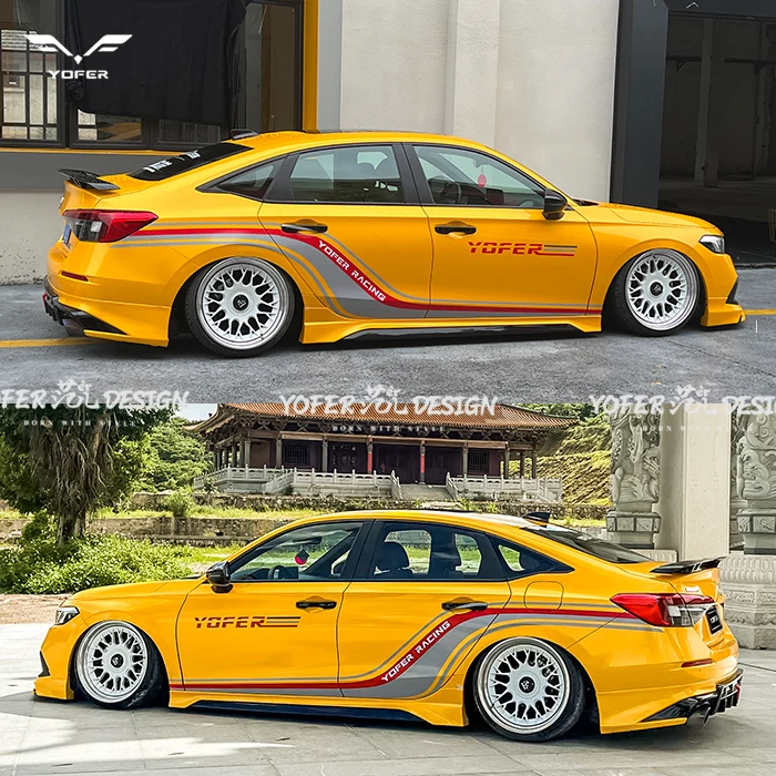 Factory wholesale Auto Accessories Parts primer V2 style Universal rear diffuser spoiler trunk wing For honda civic