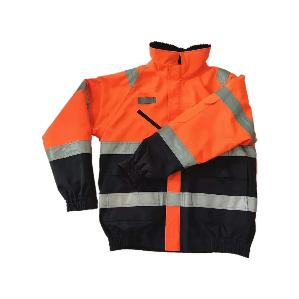 JinTeng Wholesale Unisex Reflective Jacket in Stock Traffic Duty Sanitation Construction Renewable Oxford Reflective Jacket