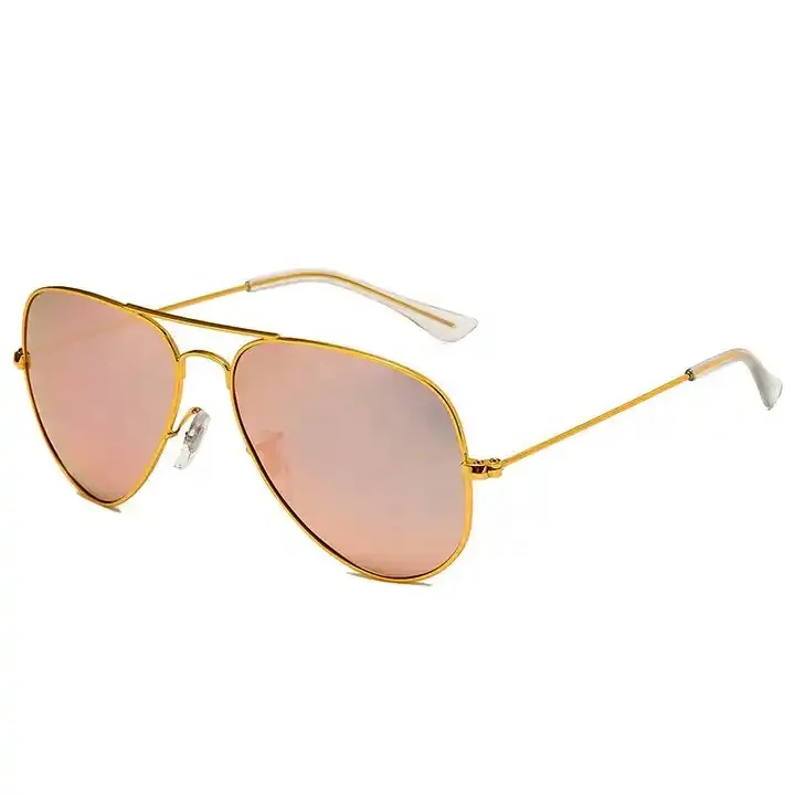 High nickel stainless steel Ray cat 3 UV 400 polarized 3025 luxury designer famous brand metal square Sunglasses factory price
