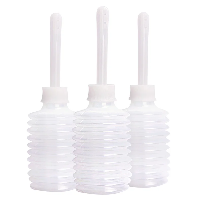 High quality disposable gynecological enema pear shape rubber vaginal syringe