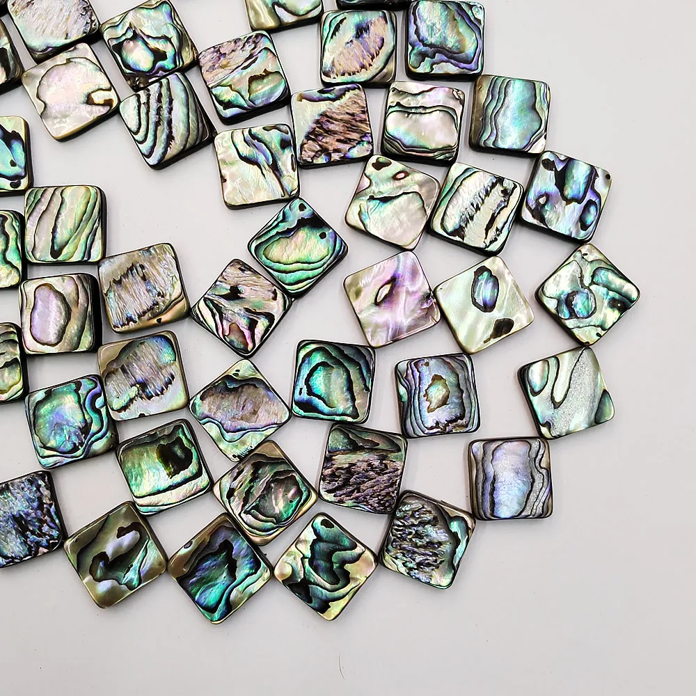 Different Size Abalone Paua Shell Beads Hombus Shaped for Diy Jewelry 1464681