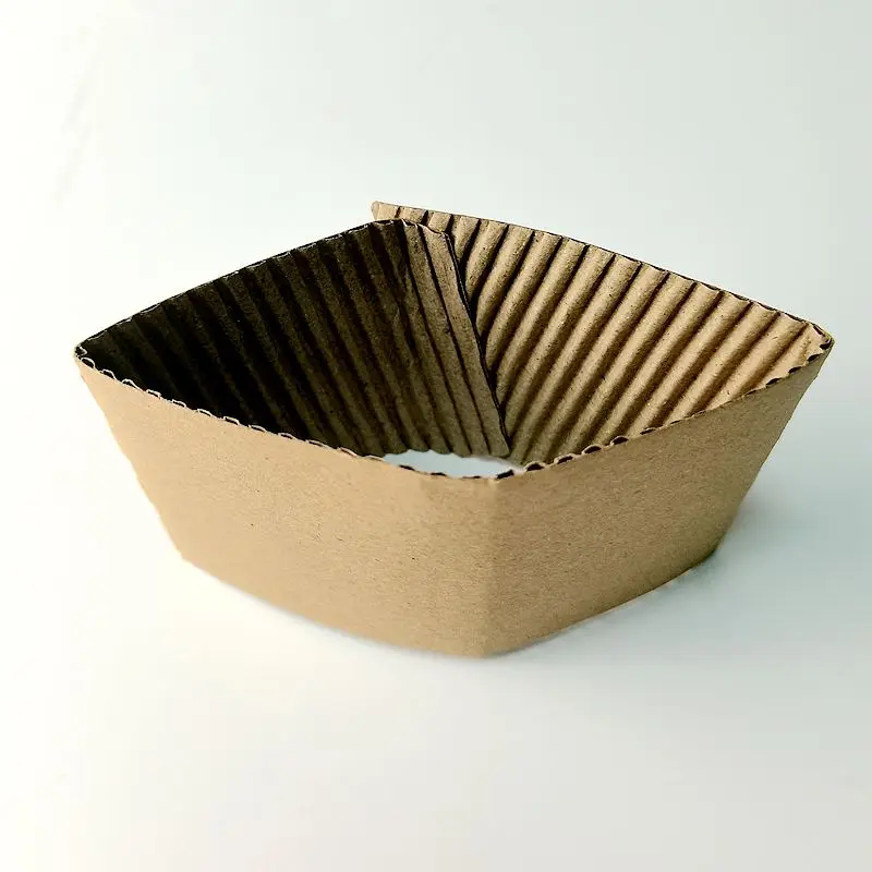 Customized Eco-Friendly Disposable Paper Coffee Cup Sleeve Custom Printed Coffee Cup Sleeve