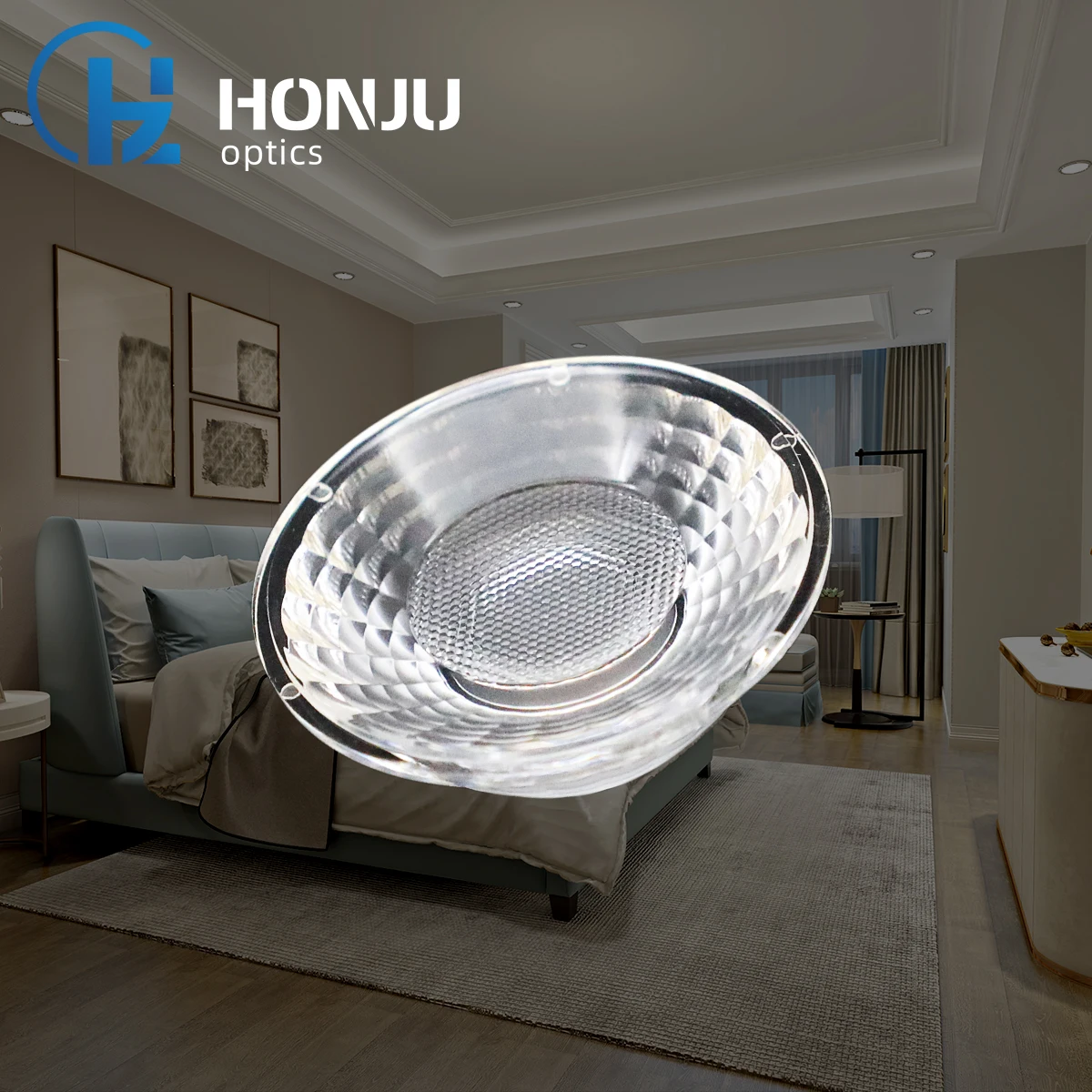Small Round Reflectors for Indoor Hotel Cob LED Wall Washer Lens PMMA PC Ceiling Track Application Lamp Accessories