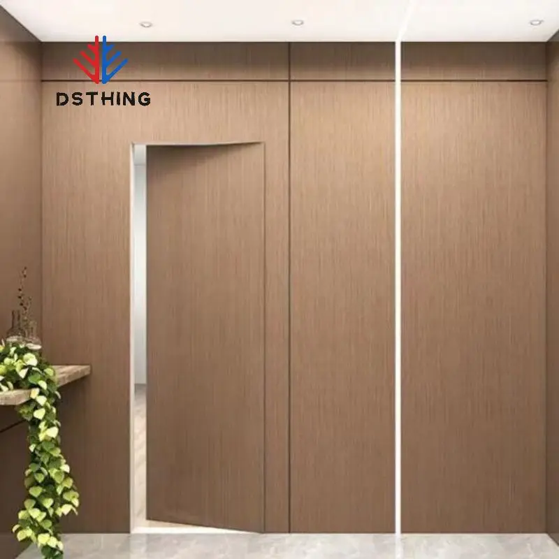 AISEN DECOR Factory Wholesale Pvc Wpc Foam Board For Furniture Door Wall Panel Bamboo Wood Veneer Panel Pvc Wall Panel