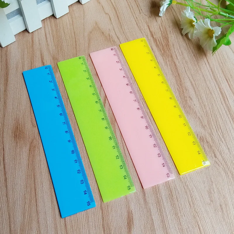 Oem Print Logo Customised Office Student School Children Plastic Cute Custom Ruler
