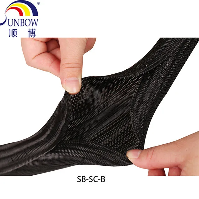 Плетеный плетеный рукав 1/4 PET самозакрывающийся кабель управления