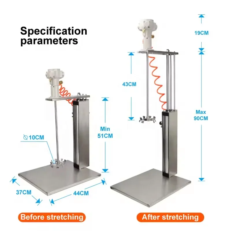 5 gallon explosion-proof automatic lift mixer 20 liter capacity industrial pneumatic mixer
