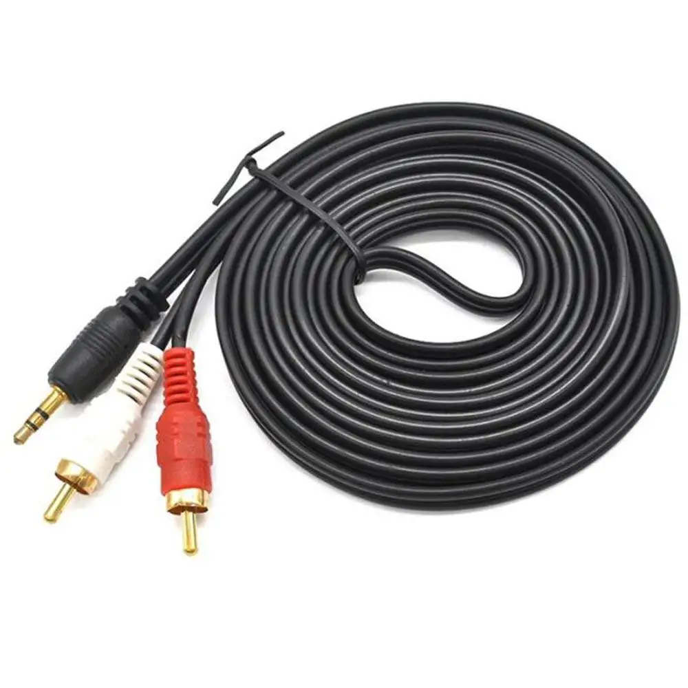 3.5mm to 2RCA Cable Male RCA Cable Y Splitter Stereo Jack Cable for Home Theater Subwoofer Receiver