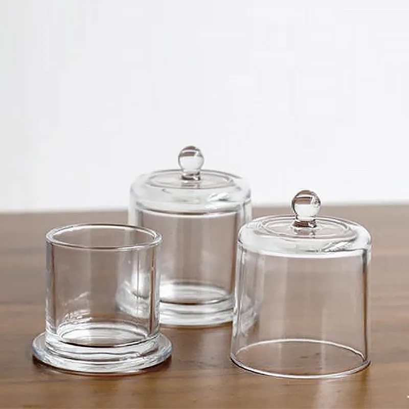 Оптовая продажа индивидуальные прозрачные пустые стеклянные банки и контейнеры для свечей с крышкой коробками 8 унций 14 Унций