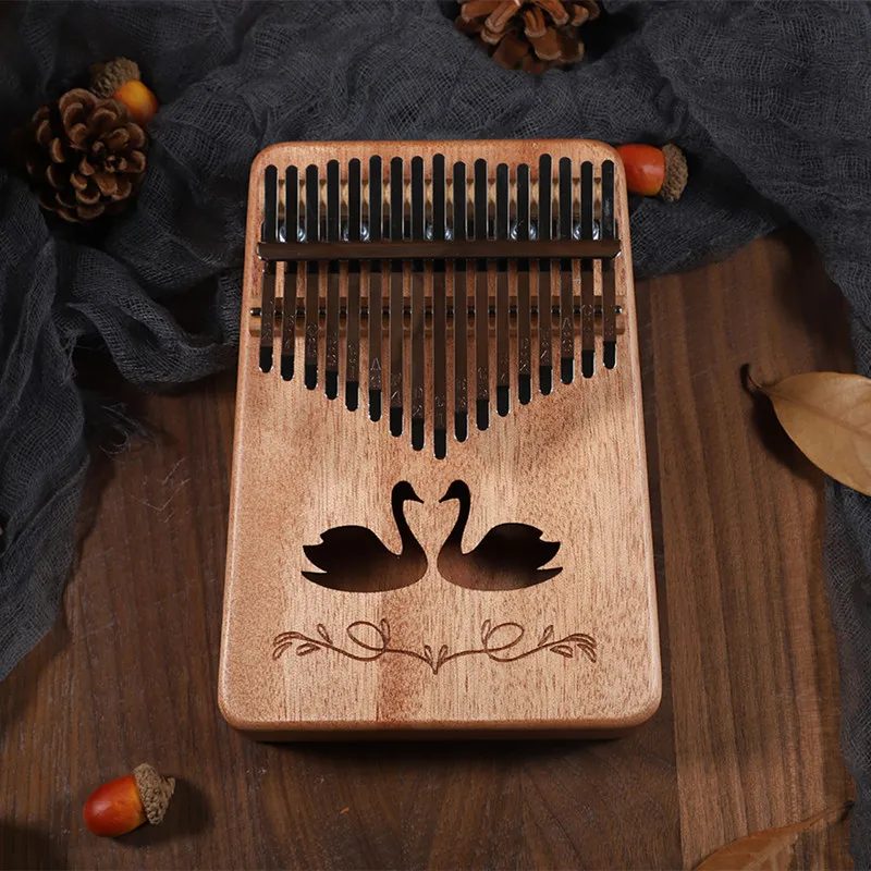 Mahogany Kalimba Sapele kalimba musical instrument 17 Keys Thumb Piano with EVA case