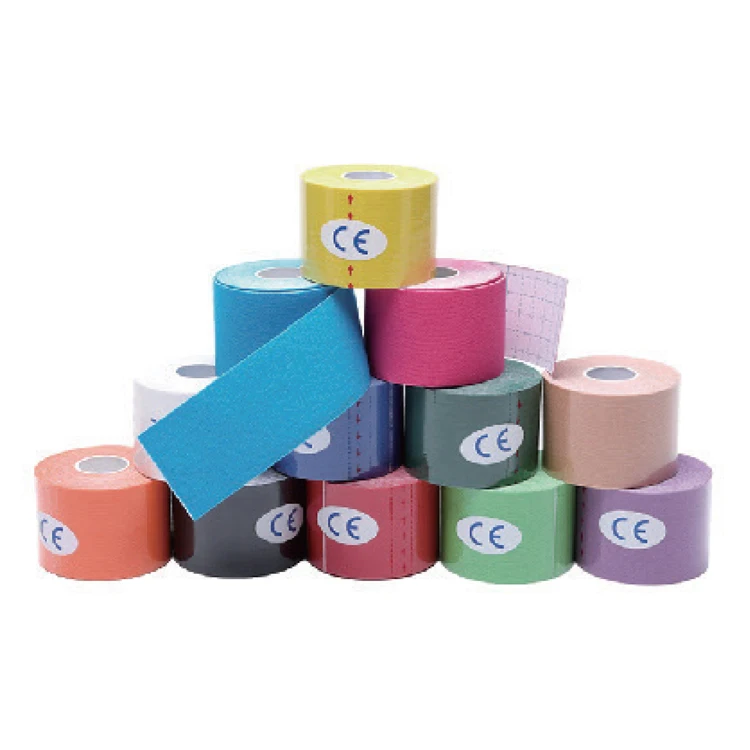 Custom size logo camouflage printed muscle pain relief medical kinesiology physio tapes for sports