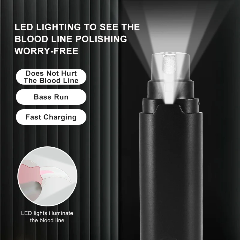 Efficient Durable Type-C Charging Small Animal Nail Grooming Clipper Tool  Pet Nail Grinder For Dog And Cat