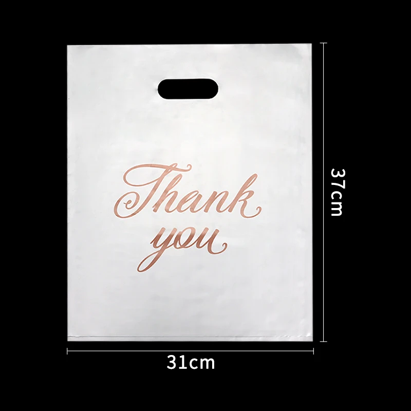 Custom Bags With Logo Plastic Waterproof Cloth Retail Shopping Bag Luxury Printed Die Cut Die cut handle bag