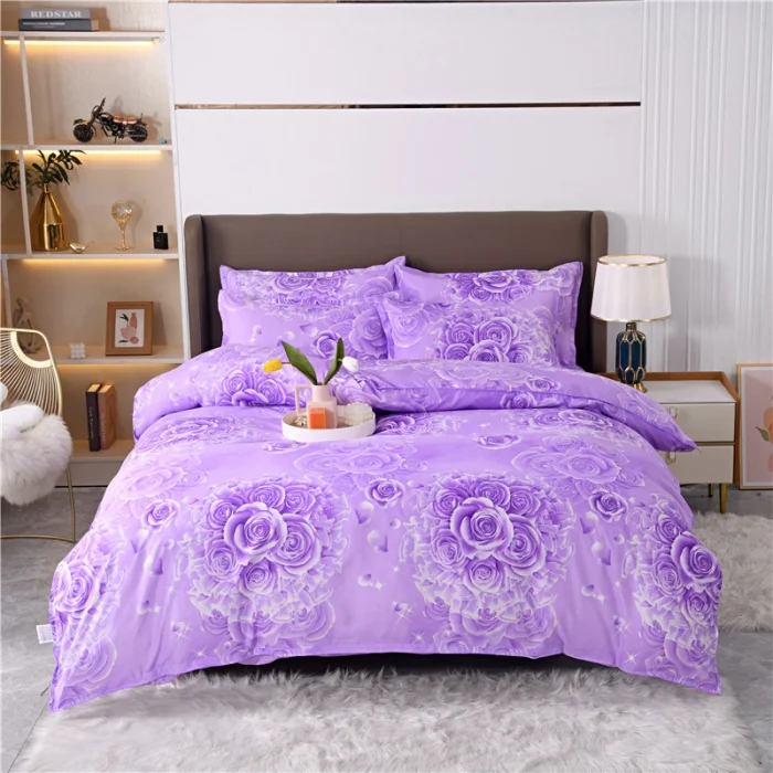 Cheap Price 4 Pcs Bedsheets Ecological cotton Bedding Comforter Sets Queen Size Bedding Set