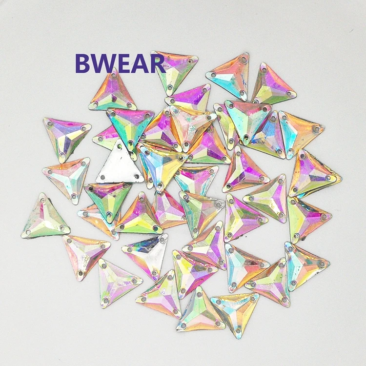Hot Selling 16Mm Good Quality Shiny Crystal Resin Non Hotfix Flatback Rhinestone