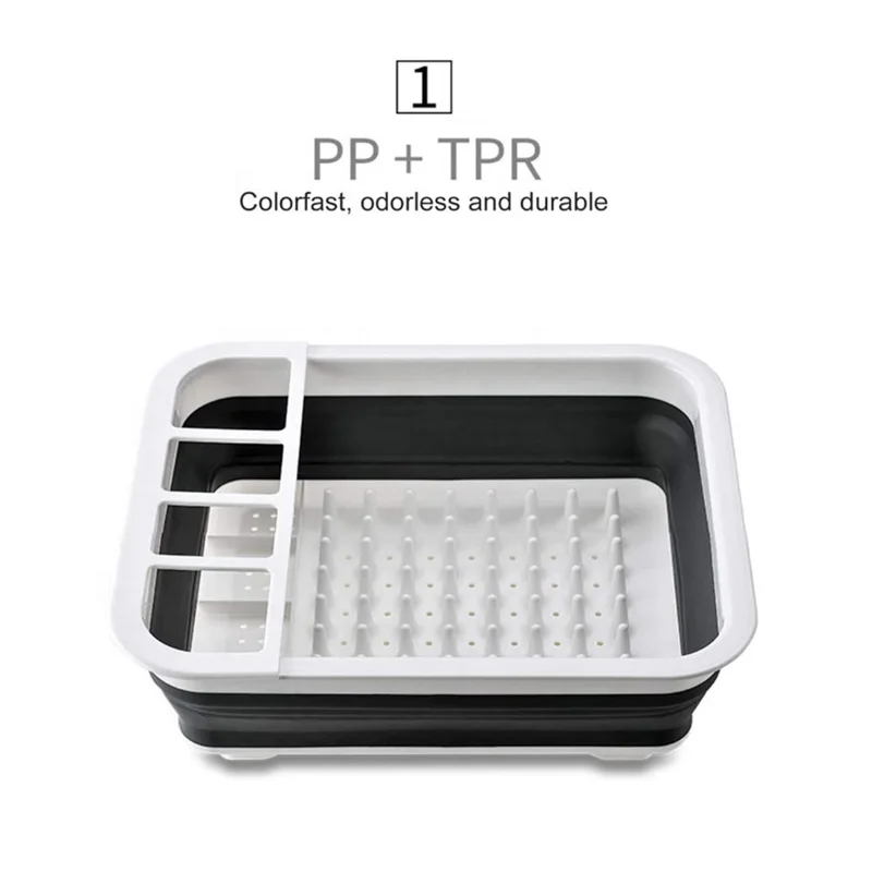 Kitchen storage  collapsible dish drying rack eco-friendly plastic drying storage rack portable dish drainer for kitchen