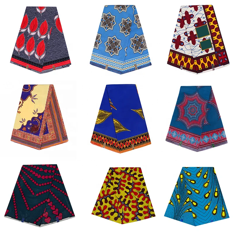 100% cotton ethic African wax printed fabric double sided imitation wax printed national dress garment Ankara batik wax fabric