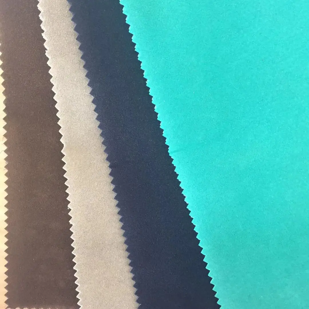 OIL DOUBLE SIDE FLOCKING POWDER FABRIC FOR SHOES