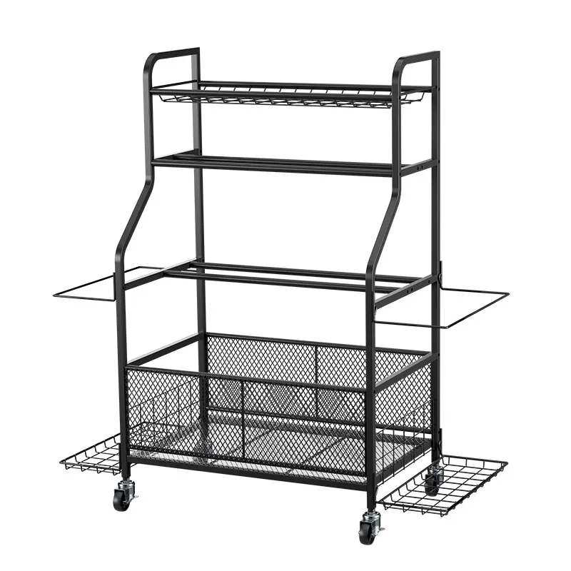 Home Fitness Equipment Storage Rack Removable Yoga Mat Storage Cart Gym Equipment Yoga Accessories Workout Gear Storage