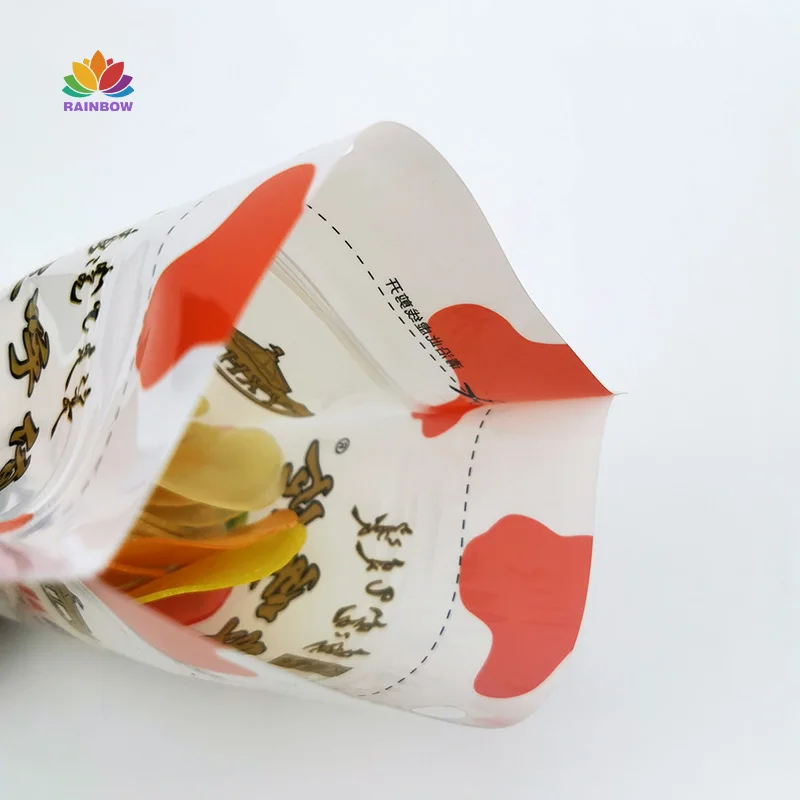 
Dried mango frosted zip lock plastic bag packaging for gummy candy food 