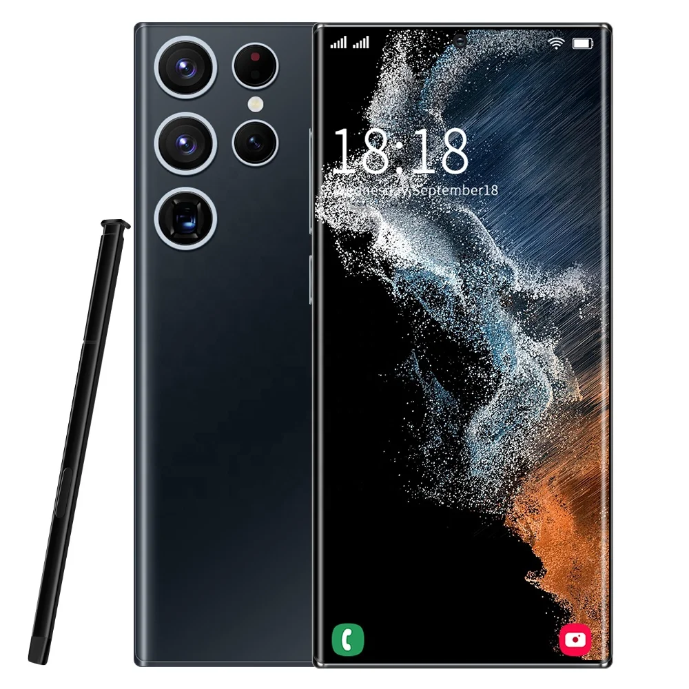 2022 Wholesale new arrival S22ultra 6.8inch 5g smartphone 16+512gb Android 11 mobile phone for samsung galaxy s22ultra dropship