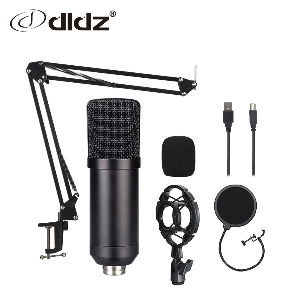  DLDZ BM 800 USB студийный записывающий микрофон для ПК компьютера ноутбука караоке Youtube проводной