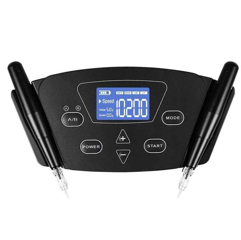 Тату-машинка для перманентного макияжа с 2 ручками и сенсорным управлением
