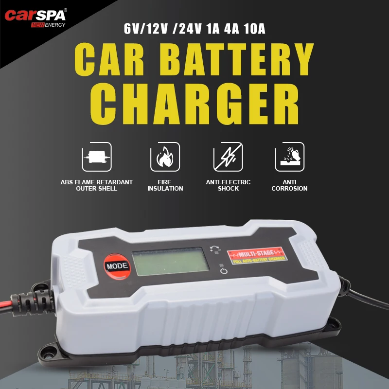 Fast Charging High Power Smart 12v 24v Auto Repair Lead-acid Battery Charger 4a Car Trickle Battery Charger