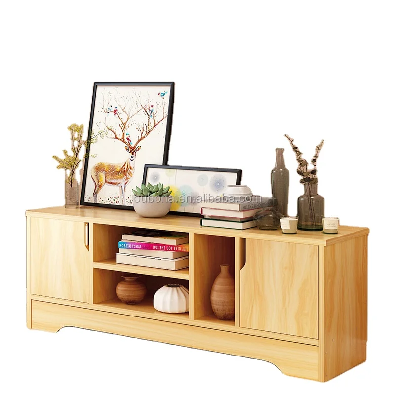 Modern 2 Door Living Room Simple TV Stand MDF TV Cabinet TV Benche