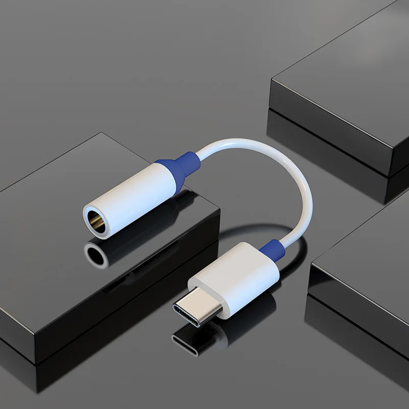 Support music calling and wire control digital audio adapter 0.1m AUX cable USB C to 3.5mm earphone Adapter